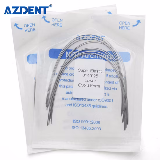 Ce 인증 고품질 슈퍼 탄성 Niti 직사각형 치과용 아치 와이어