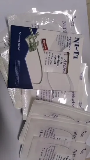 치과 교정 와이어 열 활성 Niti 직사각형 교정 아치 와이어